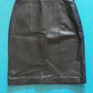 Bloomingdales Leather Skirt NWOT